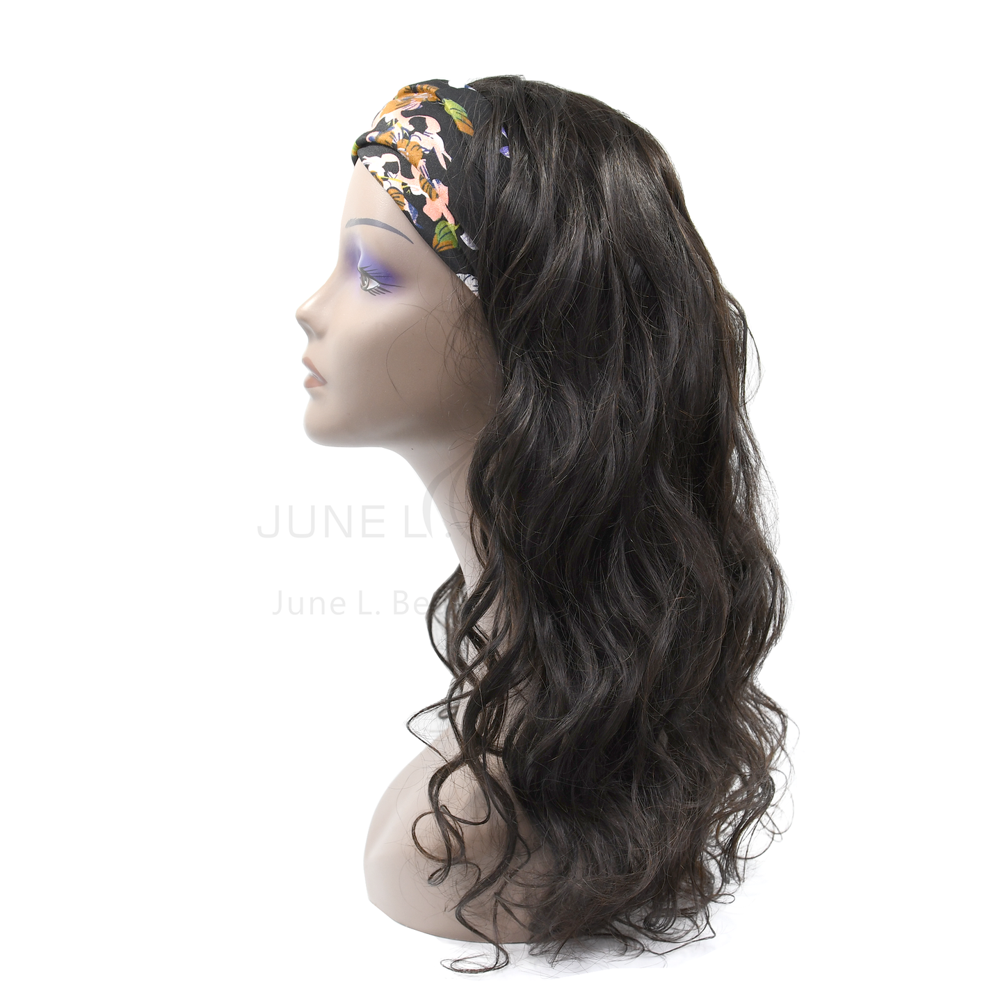 Glueless Loose Wave Headband Wig Human Hair Peruvian Human Hair Wigs Natural Color for Black Women