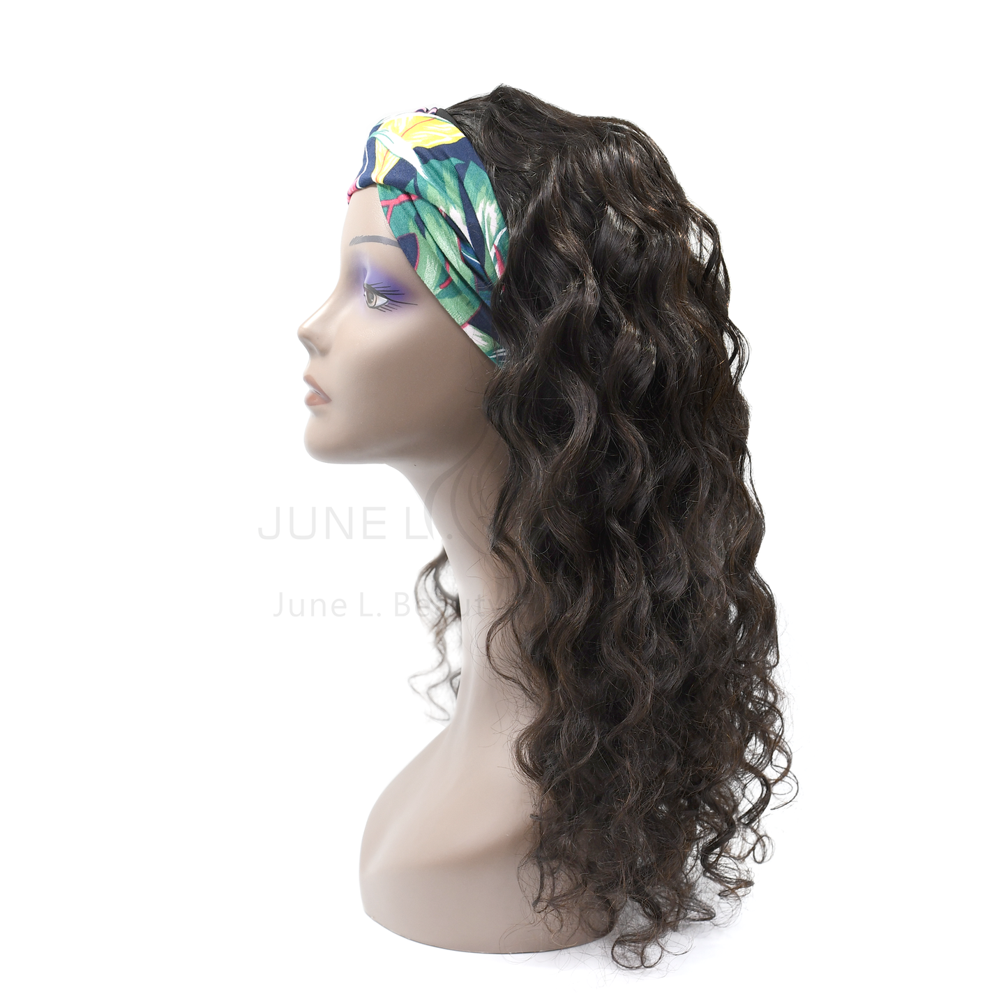 Wholesale Headband Wig for Women Long Black Deep Wave Virgin Hair for Daily Party Use