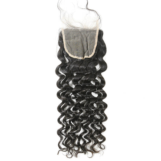 Italian Curly 2x6 4x4 5x5 6x6 HD Transparent Lace Closure Pre Plucked Human Hair Closure