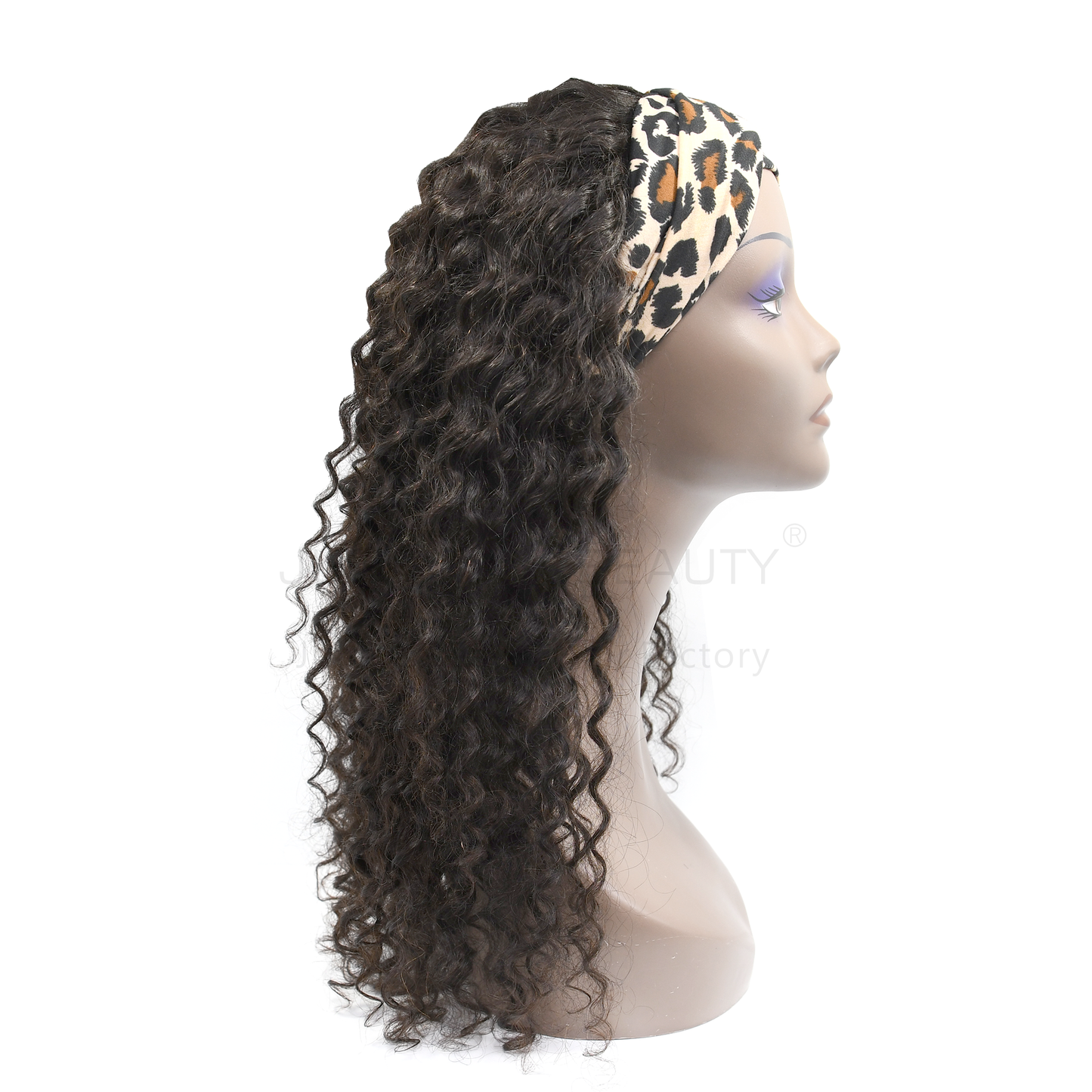 Factory Direct Sale 100% Human Hair Deep Curly Headband Wigs New Korean Headband Wig