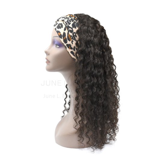 Factory Direct Sale 100% Human Hair Deep Curly Headband Wigs New Korean Headband Wig
