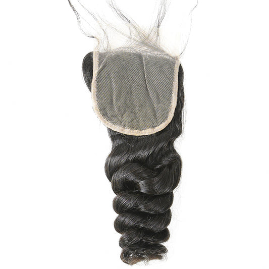 2x6 4x4 5x5 6x6 Smallest knots Loose wave deep wave closure in HD Lace Transparent Lace