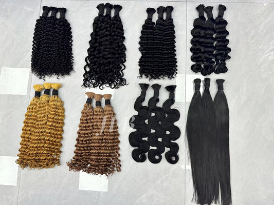 Hot Selling Hair Bulk Human Hair Bulk For Bohemian Knotless Boho Braid in textures