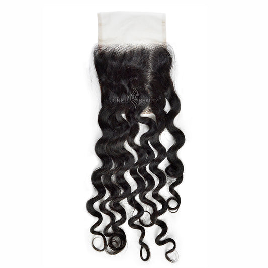 2x6 4x4 5x5 6x6 Deep Wave Skin Melted HD Lace Closure Transparent Lace Closure