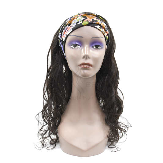 Glueless Loose Wave Headband Wig Human Hair Peruvian Human Hair Wigs Natural Color for Black Women