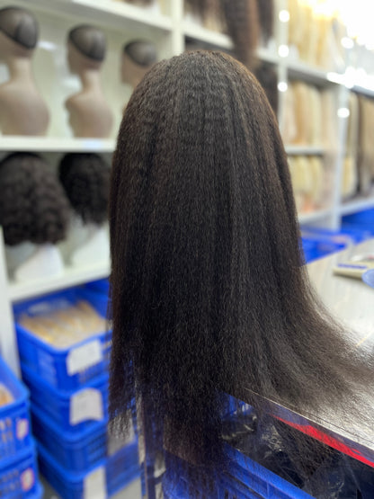 200% 2x6/4x4/5x5/13x4/13x6 Human Hair Kinky Straight HD Lace Wigs for Black Women