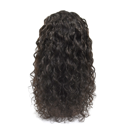 Virgin Indian hair Headband wigs full machine weave wigs Italian Curly texture 200% 300% density