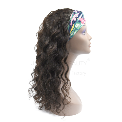 Wholesale Headband Wig for Women Long Black Deep Wave Virgin Hair for Daily Party Use