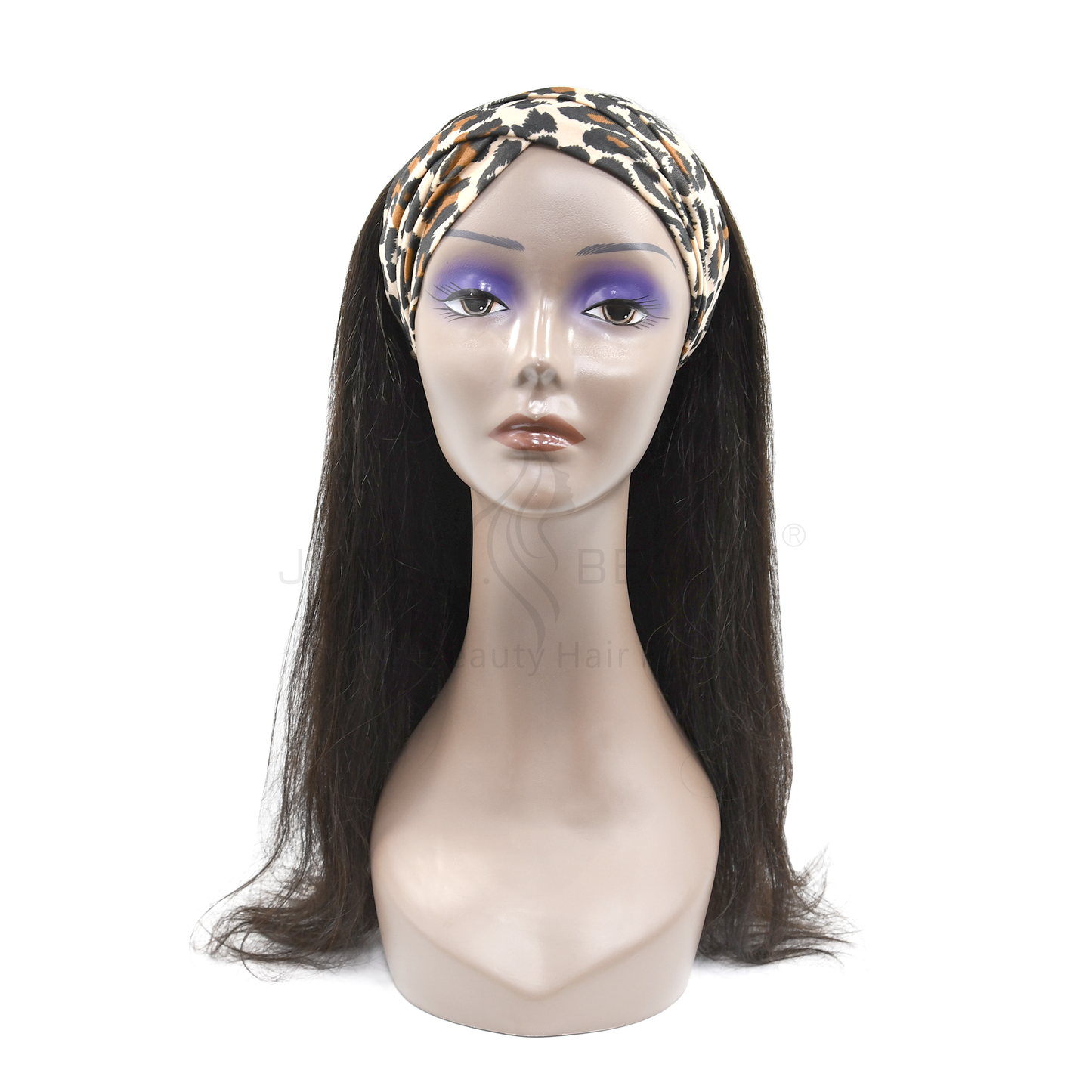 Factory Price Glueless Human Hair Headband Wig Silky Straight Machine Made Wigs for Women