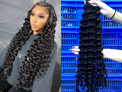 Loose Deep Wave 3 Bundles 100% Remy Virgin Hair Virgin Human Hair Double Weft