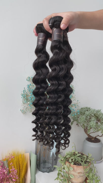 Loose Deep Wave 3 Bundles 100% Remy Virgin Hair Virgin Human Hair Double Weft